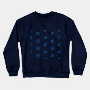 Blue rudder pattern design Crewneck Sweatshirt